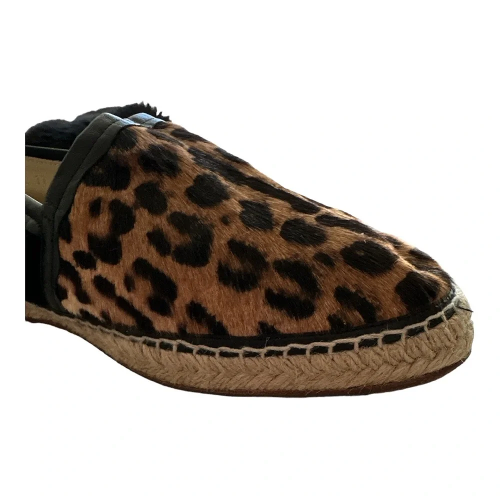 Dolce & Gabbana Women's Flats Leopard-print fabric Espadrilles Sz. 11